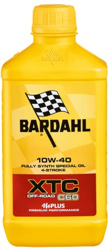 Bardahl - Olio Motore XTC C60 10W-40 per Moto 4 Tempi, Contrasta la Formazione dei Depositi Garantendo la Massima Pulizia del Motore, 100% Sintetico, 6 x 1 Litro