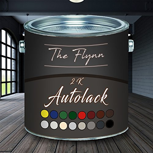 The Flynn hochwertiger 2-Komponentenlack Autolack/Landmaschinenlack mit passendem Härter - glänzend - Farbauswahl (RAL 9005 Schwarz, 1 L)