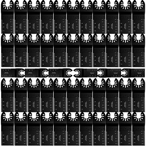 Juego de 50 hojas de sierra profesionales, herramientas oscilantes bimetálicas, accesorios multiherramienta, liberación rápida para Fein Multimaster, Makita, Rockwell, Bosch artesanos y más