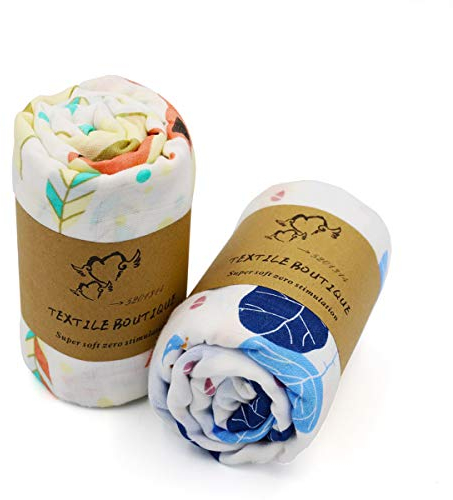 FenFang Baby Pucktücher Musselin Swaddle Decke Tücher Baby Bambus Baumwolle Swaddle Wrap, Aufstoßen Tuch Deck Kinderwagen für Junge und Mädchen