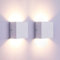 Glighone LED Wandleuchten Innen, 2 Stück Up Down 6W Modern, Wandlampe für Wohnzimmer, Schlafzimmer, Flur, Balkon, Treppenhaus - Warmweiß