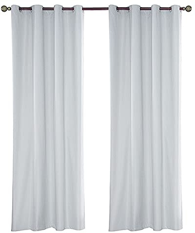ANCLLO 1 panel vita utomhusgardiner för uteplats vattentäta extra breda 137 x 213 cm mörkläggningsgardiner utomhusgardiner för veranda pergola berså pool