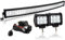 AUXTINGS LED Zusatzscheinwerfer Scheinwerfer 106 cm 240W LED Nebelscheinwerfer gebogen+ 10cm Spotlight led arbeitsscheinwerfer mit Kabelbaum für Geländewagen ATV AWD SUV 4x4 Pickup,12V 24V