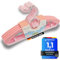 Babybooh 4er Set Kleiderbügel für Kinder & Baby - Mitwachsende Kinderkleiderbügel rutschfest & ausziehbar - Kleider-Bügel Kinderkleidung, Babybügel, Kinderbügel rosa