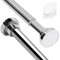Stainless Steel Extendable Shower Curtain Rod Tension Pole, including 2 Holder,Net Voile Curtains Rail,Adjustable Telescopic Rods Extendable for Kitchen Cupboard Bathroom Window(130cm-193cm)