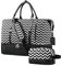 Stouchi Reisetasche Weekender Damen Groß Travel Duffle Bag mit Nassfach Schuhfach Handgepäck Tasche, Schwarzes Wellenmuster