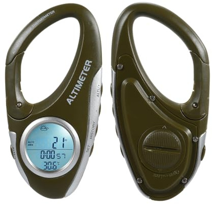 Multifunctional Barometer Altimeter Thermometer with Backlight Display Digital Altitude Monitor Weather Forecast Pedometer for Climbing Camping Sports
