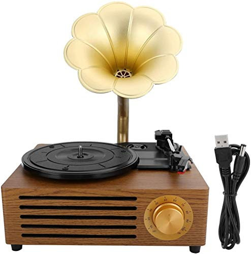 Giradischi vintage in vinile, giradischi 33/45/78, supporto per giradischi, Bluetooth 5.0, scheda di memoria USB, attrezzatura per la registrazione, giradischi grammofono