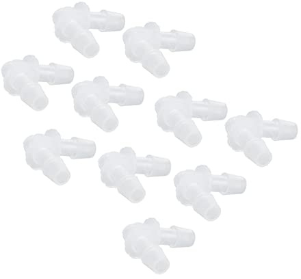 RASTKY Connettore per Tubo Flessibile da 90 Gradi Resistente Ai Graffi e Affidabile per Tubo della Pompa Raccordi in Plastica a Forma di L da 10 Pezzi di Uguale Diametro per Alimenti e Bevande (7.9MM)