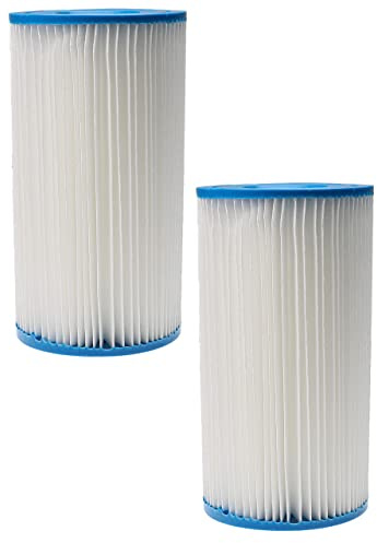 vhbw 2x Filter Cartridge compatible with Intex EasyPool Swimming Pool, Filter Pump - Water Filter, Blue White