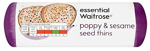 Papavero E Semi Di Sesamo Si Assottiglia Essenziale 150G Waitrose (Confezione da 2)