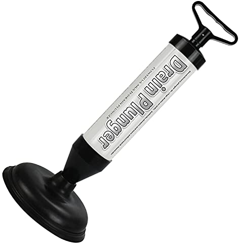 ASAB Air Pump Drain Plunger Toilet Unblocker Plunger Sink Unblocker for Kitchen and Bathroom with 2 Rubber Suction Cup Toilet Plunger Unblocker Heavy Duty Sink Plunger Tool to Clean all Blocked