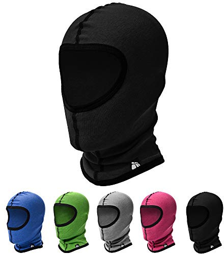 meteor Balaclava Cagoule Face Cou Masque pour Les garçons et Filles de Ski Cyclisme Montagne Camping Randonnée Hiver en Plein air Moto VTT Mince et Respirant (Enfants 3-7 Ans, Noir)