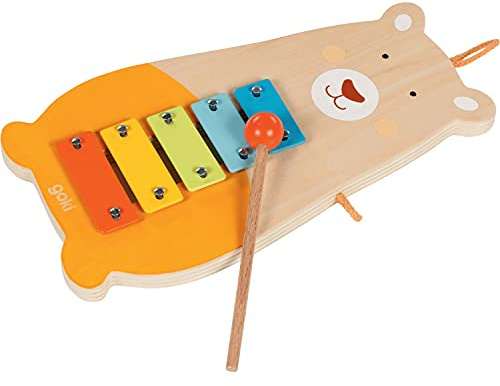 Goki - Metalofono Orso Non Applica Sviluppo di abilità motorie, Multicolore (61877)