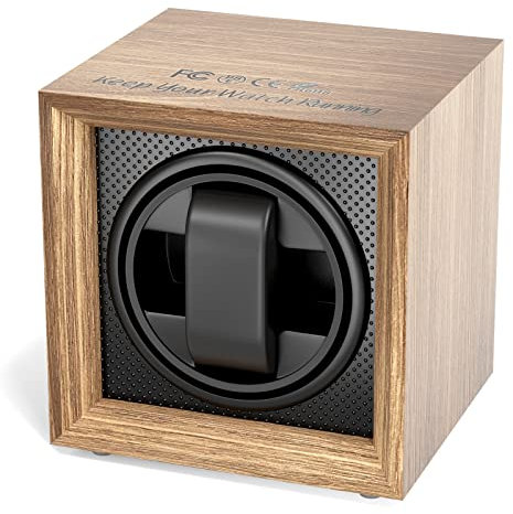 Newaner scatola carica orologio meccanico, color noce, memory foam