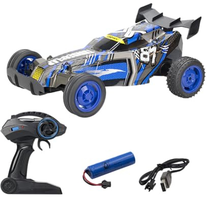 Silvertlit – Exost Ferngesteuertes Auto – Thunder Clap 40 cm – Ultraschnelles blaues XXL-Buggy-Fahrzeug – Geschwindigkeit: 20 km/h - 1:10 – RC-Spielzeug für Kinder ab 5 Jahren – 20645