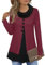 Langarm Pullover Damen Dunkelrot Elegant Sweatshirt Damen Farbblock Pullover Leicht Formell Arbeit Strickpulli Oversize Lang Winter Damenmode Fashion Lang ärmel Oberteil Herbst Tunika,XL