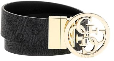 GUESS ceinture Noelle Nolana Belt W85 Coal Logo gris foncé noir raccourcissable réversible