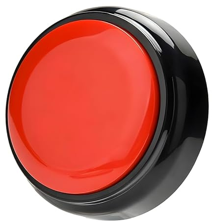 MAUJOY Reloj Parlante con Botones (Rojo+Negro) Voz Francesa Clara y Fácil de Entender, con Despertador Sonido, Ideal para Alzheimer, Discapacidades visuales, Ciegos y Mayores