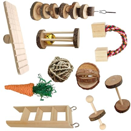 AYPOHU Vogelspielzeug Hamster Reißen Kauspielzeug Für Zähne Holzblock Cluster Käfig Zähne Spielzeug Haustier Knirschende Zähne Spielzeug Vogel Kauspielzeug Für Turteltauben