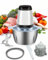 Monkrict Upgraded Mini Food Chopper, 2 Speeds Control 350W Electric Food Processor with Garlic Peeler, 2L Stainless Steel Bowl, 4 Bi-Level Blades Meat Grinder, for Meat, Baby Food, Onion, Vegetables