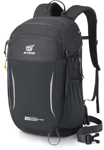 SKYSPER Hiking Backpack 20L Travel Rucksack Small Bag Back Pack Lightweight Daypack Carry on Bag for Men and Women (Darkgray)