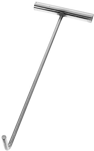 PartyKindom Edelstahl T-förmiger Schachthaken Manhole Cover Hook Robustes Hebewerkzeug Für Kanaldeckel Und Rollladenheber Vielseitiger Korrosionsbeständiger Haken