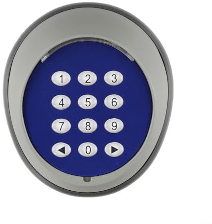 Jotekonoby Clavier sans fil, 433 MHz, fonctionne avec piles, boîtier étanche en alliage de zinc, pour ouvre-portail coulissant, opérateur automatique de sécurité domestique, bleu