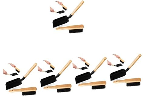 TOYANDONA 5 Set Set di pennelli spatola spazzola per Multifunzione kit vanga pala attrezzi da spazzola per la pulizia con manico a spazzola accessorio di legno