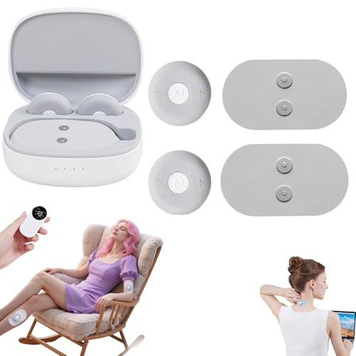 wireless tens machine,tens ems senza fili,ricaricabile tens elettrostimolatore dolore,elettrostimolatore muscolare senza fili,dispositivo portatile per tecarterapia,6 Modes & 16 Intensities(a)