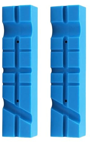 LeeQinersw 2 Pezzi Ganasce per Morsa Cuscinetti in Gomma Protezioni Rivestimenti Coperture Da Banco con Design Testurizzato Adatte per Lavori di Precisione, 4.5inch