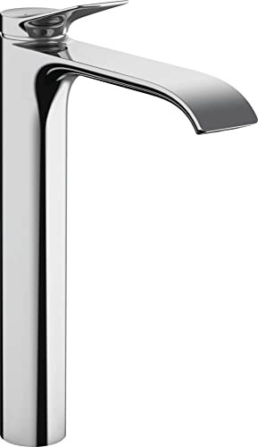 hansgrohe Vivenis - Waschtischarmatur ohne Ablauf, Wasserhahn Bad mit Auslaufhöhe 251 mm, Mischbatterie Waschbecken wassersparend (EcoSmart), Chrom, 75042000