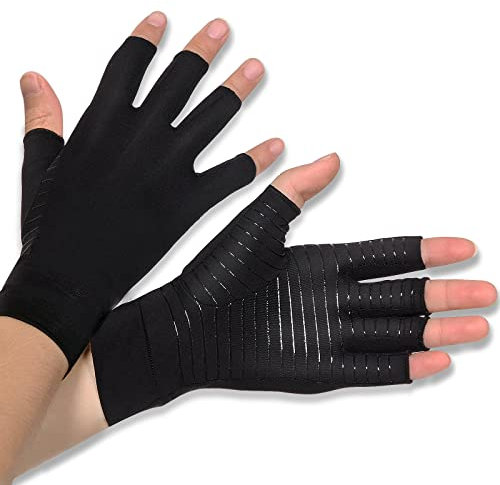 Donfri Arthrose Handschuhe mit Kupfer,Arthritis Handschuhe Kompressionhandschuhe für Schmerzlinderung und Wärme (M)