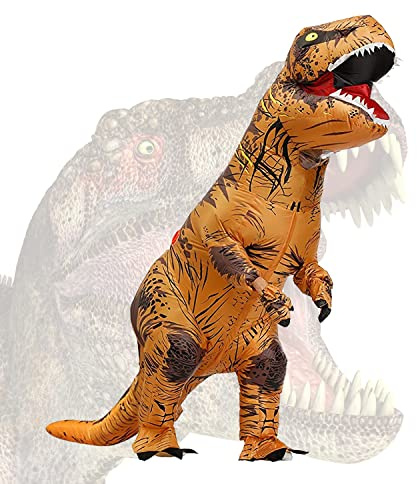 BAJENA Costume di dinosauro gonfiabile adulto bambino Costume gonfiabile Halloween per Cosplay festa carnevale di natale uomini donne (150-190cm)