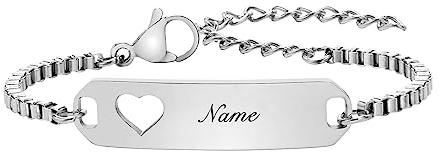 XUANPAI Baby Armband mit Namen Taufarmband Mädchen Junge - Personalisierte Namensarmband mit Gravur Kinderarmband mit Telefonnummer Individuelle Armbänder für Geburt Taufe Geschenke