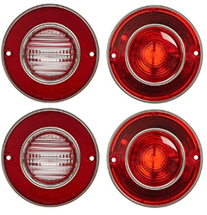 XENITE Rücklicht Bremslicht 4 Stück Auto Rücklichter Und Rückfahrscheinwerfer Abdeckung Für Corvette C3 1975-1979
