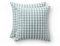 GAMUSI Juego 2 Funda Cojín Vichy a Cuadros 45x45 - Fundas cojín Decorativas sofá con Cremallera algodón Transpirable y Suave, Color Agua