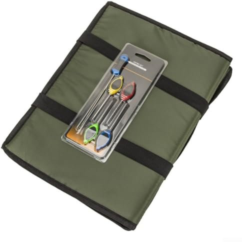 Hasaller Unhooking Mats Fishing Landing Mat Fish Unhooking Mat Quick Session Unhooking Fold Away Unhooking Mat Portable Carp Mat Folding Carp Fishing Unhooking Mats with 5 Baiting Needles