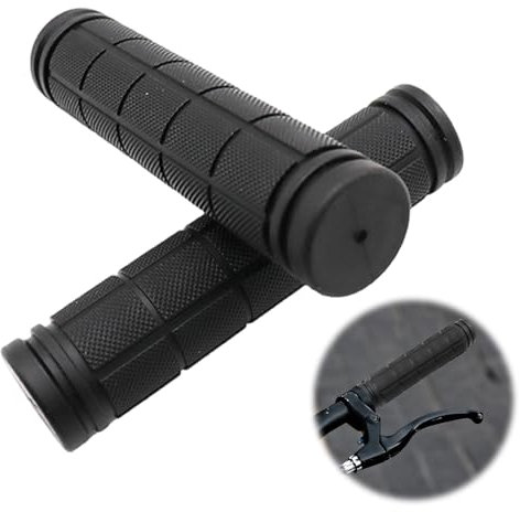 2PCS Bicycle Grips, Rubber Handlebar Grips, Soft Non Slip Bike Handles, Bike Handlebar Grips, Black Bicycle Handlebar Handles, Handle Bar Grips for Bike