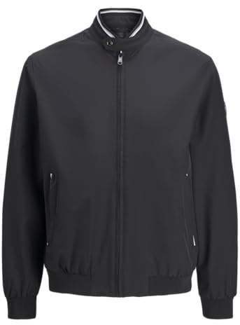 JACK & JONES Hombres Jjbrook Bomber, Black, L, Negro, L