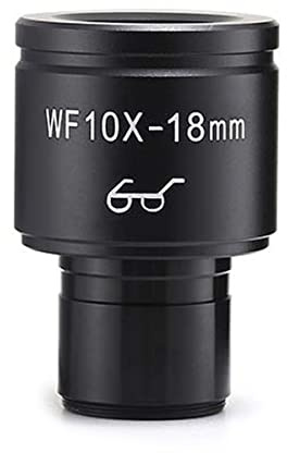 Accesorios para microscopios WF10X/18 mm High Eyepoint Microscopio biológico ocular lente graduada escala Retículo Regla 0,1 mm y tamaño de montaje 23,2 mm Duración y rendimiento confiables (1 unidad