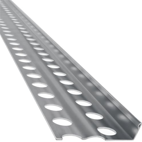 doitBau Profilo di finitura intonaco interno – profilo di finitura intonaco – acciaio zincato per bordo preciso, anticorrosione 275 g/m2 – 6 mm spessore intonaco 25 aste da 2,5 m lunghezza totale 62,5