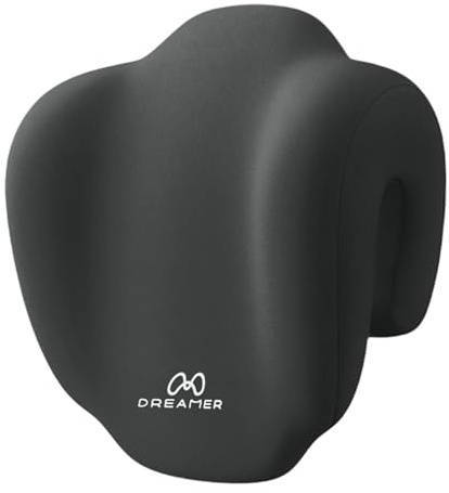 KiBcsLic Cuscino Napping Memory Foam per Adulti Cuscino Cervicale da Ufficio Cuscino Multiscenario per Schiena Cuscino Ergonomico da Viaggio Fodera Facile da, Nero
