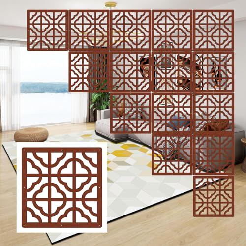 Generico Pannelli divisori per Ambienti da Appendere al soffitto, schermi per la Privacy in Legno e plastica, divisorio Decorativo Cavo per l'arredamento della casa, 35 Pezzi di soluzioni di separazi
