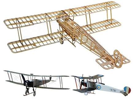 Your Day Mate Avro 504k Slow Flyer Kit pour modèle d'avion, échelle 1:20, envergure 505 mm, kit de Construction de modèle d'avion RC, à Construire soi-même, éléments en Bois balsa découpés au Laser