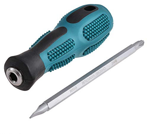KATUR Tournevis plat Phillips à double usage, Tournevis plat Phillips à double usage, Tournevis à longue tige de 100mm pour usage professionnel et domestique