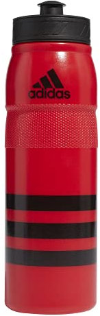 adidas Stadium 750 ML (26oz) Plastic Water Bottle,Scarlet/Black,ONE Size