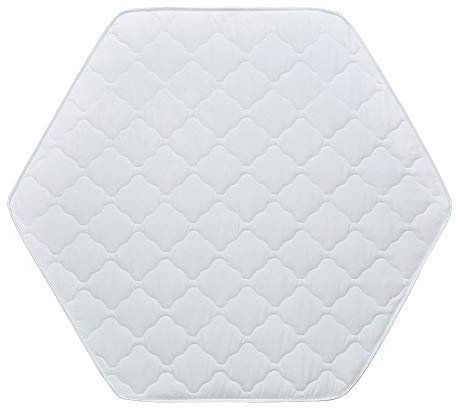 Baby Delux Laufgittermatratze Laufstallmatratze Matratze für Laufgitter 6-eckig weiß gesteppt 120cm Schaumstoff Oeko-TEX