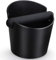 Ideal Swan Coffee Knock Box 4.8 inch ABS Black Coffee Grounds Container with Removable Knock Bar and Non Slip Base