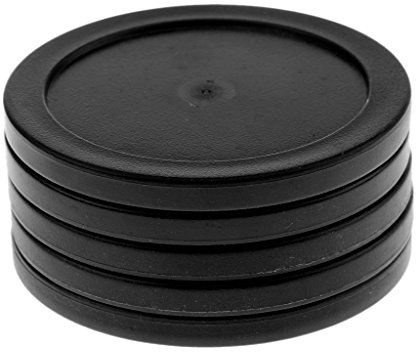 yotijar 5 Stück 62mm Air Hockey Ersatz Pucks für Full Size Air Hockey Tische - Schwarz, 62mm